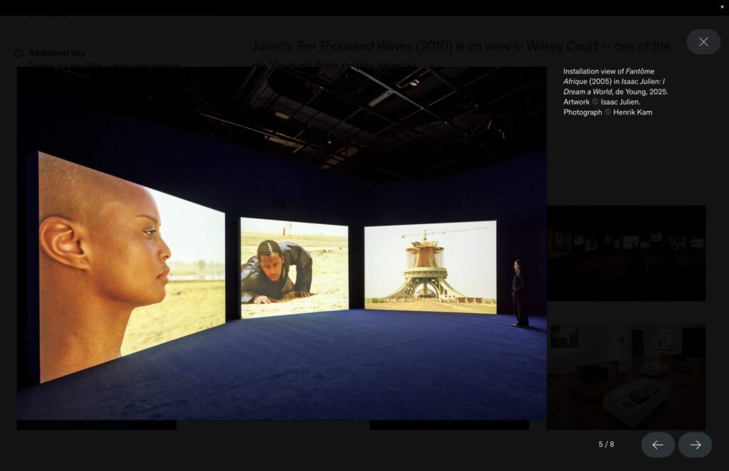 I Dream A World  : a retrospective by  queer Brit award-winning Artist/filmmaker SIR ISAAC JULIEN